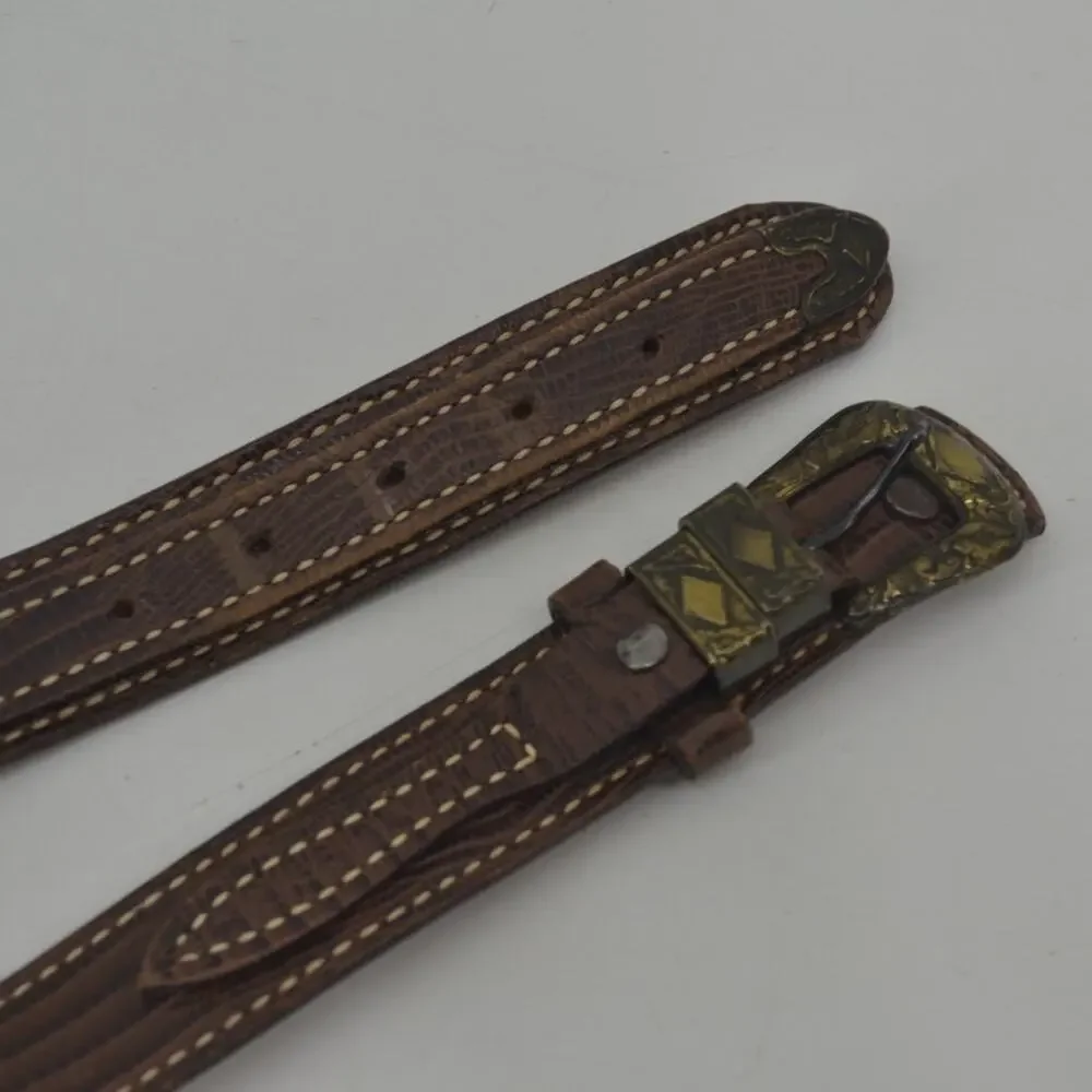 TexTan Women's Western Cowgirl Brown Leather Belt Boho Sz 28 - Picture 3 of 14